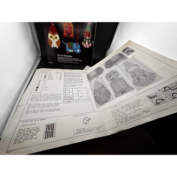 Vtg Bucilla Set Of 4 Toy Ornament Needlepoint Kit 60534 Incomplete READ MORE - Picture 7 of 9